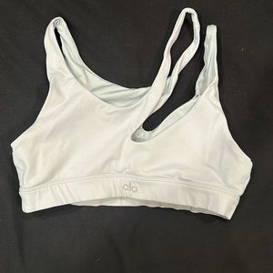 Alo light blue sports bra